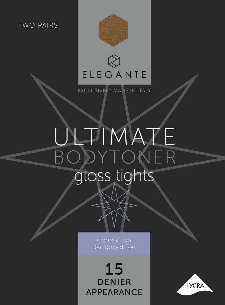 Elegante Ultimate Bodytoner Medium Tivoli Gloss Nylons 2pk