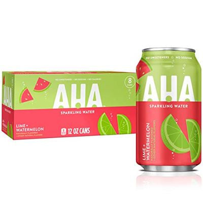 AHA Lime Watermelon Sparkling Water Cans 12oz x 8